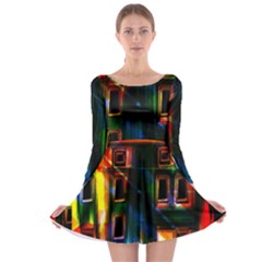 Architecture City Homes Window Long Sleeve Skater Dress by Amaryn4rt