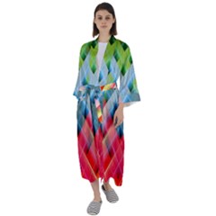 Graphics Colorful Colors Wallpaper Graphic Design Maxi Satin Kimono by Amaryn4rt