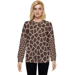 Giraffe Animal Print Skin Fur Hidden Pocket Sweatshirt by Amaryn4rt