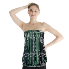 Printed Circuit Board Circuits Strapless Top by Celenk