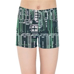 Printed Circuit Board Circuits Kids  Sports Shorts by Celenk