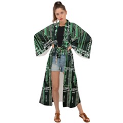 Printed Circuit Board Circuits Maxi Kimono by Celenk