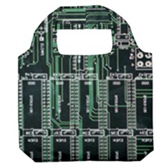 Printed Circuit Board Circuits Premium Foldable Grocery Recycle Bag by Celenk