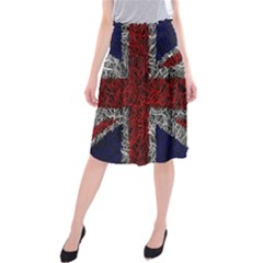 Union Jack Flag Uk Patriotic Midi Beach Skirt by Celenk