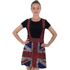 Union Jack Flag Uk Patriotic Velvet Suspender Skater Skirt by Celenk