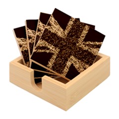 Union Jack Flag Uk Patriotic Bamboo Coaster Set by Celenk