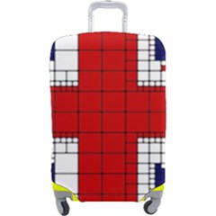 Union Jack Flag Uk Patriotic Luggage Cover (large) by Celenk