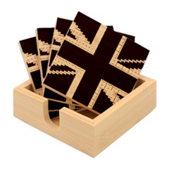 Union Jack Flag Uk Patriotic Bamboo Coaster Set by Celenk