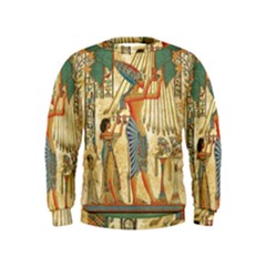 Egyptian Man Sun God Ra Amun Kids  Sweatshirt by Celenk