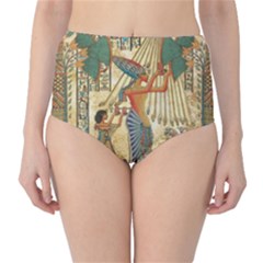 Egyptian Man Sun God Ra Amun Classic High-waist Bikini Bottoms by Celenk