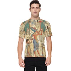 Egyptian Man Sun God Ra Amun Men s Short Sleeve Rash Guard by Celenk