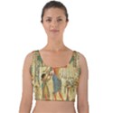 Egyptian Man Sun God Ra Amun Velvet Crop Top View1