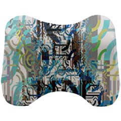 Abstract Acrylic Color Texture Watercolor Creative Head Support Cushion by Uceng