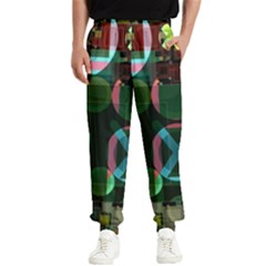 Abstract Color Texture Creative Men s Elastic Waist Pants by Uceng