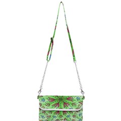 Flower Mandala Art Drawing Spring Background Mini Crossbody Handbag by Uceng
