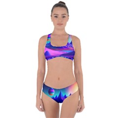 Fantasy Universe Art Wallpaper Artwork Criss Cross Bikini Set by Uceng