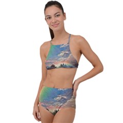 Abstract Art Psychedelic Arts Experimental High Waist Tankini Set by Uceng