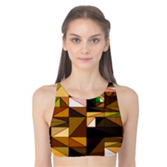 Abstract Experimental Geometric Shape Pattern Tank Bikini Top by Uceng