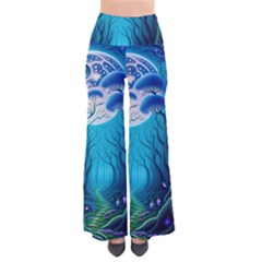 Blue Forrest Jungle,tree Trees Nature Landscape So Vintage Palazzo Pants by Uceng