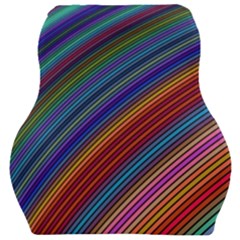 Multicolored Stripe Curve Striped Background Car Seat Velour Cushion  by Uceng