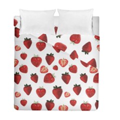 Strawberry Watercolor Duvet Cover Double Side (full/ Double Size) by SychEva