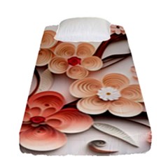 Sakura Flowers Flower Pink Blossom Spring Fitted Sheet (single Size) by Jancukart