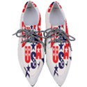 Usa Stars Fourth Of July Symbol America Usa Stars Pointed Oxford Shoes View1