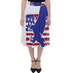 Usa Flag Eagle Symbol American Bald Eagle Country Classic Midi Skirt by Wegoenart