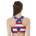 Yang Yin America Flag Abstract Art Asian Balance Sports Bra with Border View2