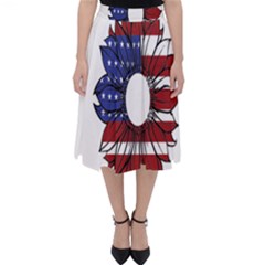 Us Flag Flower Sunshine Flag America Usa Classic Midi Skirt by Wegoenart