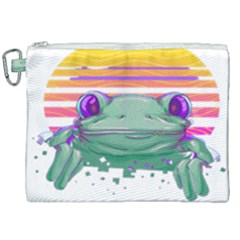 Frog Animal Sun Amphibian Figure Digital Art Canvas Cosmetic Bag (xxl) by Wegoenart