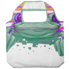 Frog Animal Sun Amphibian Figure Digital Art Foldable Grocery Recycle Bag by Wegoenart