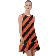 Halloween-background Frill Swing Dress by nateshop