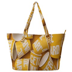 Yellow-cups Full Print Shoulder Bag by nateshop