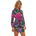 Flowers Nature Spring Blossom Flora Petals Art Womens Long Sleeve Shirt Dress View3