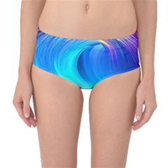 Art Fantasy Painting Colorful Pattern Design Mid-waist Bikini Bottoms by Ravend