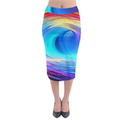 Art Fantasy Painting Colorful Pattern Design Midi Pencil Skirt by Ravend