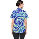 Pattern Design Swirl Watercolor Art Women s Short Sleeve Shirt View2