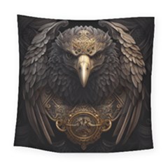 Eagle Ornate Pattern Feather Texture Square Tapestry (large) by Ravend