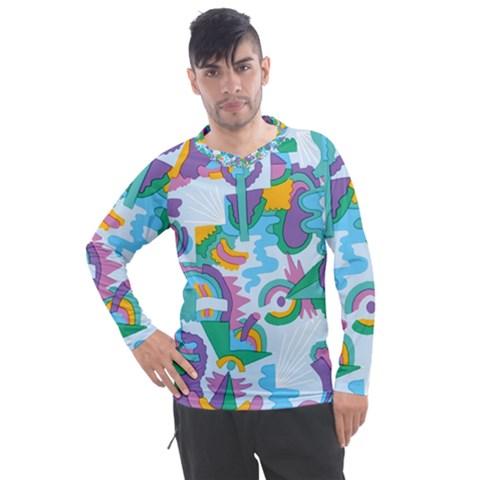 Pattern Hotdogtrap Men s Pique Long Sleeve Tee by Salman4z