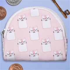 Pattern Pink Cute Sweet Fur Cats Horseshoe Style Canvas Pouch by Salman4z