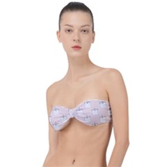 Pattern Pink Cute Sweet Fur Cats Classic Bandeau Bikini Top  by Salman4z