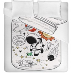 Astronaut Drawing Planet Duvet Cover Double Side (king Size) by Salman4z