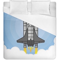 Rocket Shuttle Spaceship Science Duvet Cover (king Size) by Salman4z