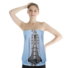 Rocket Shuttle Spaceship Science Strapless Top by Salman4z