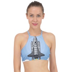 Rocket Shuttle Spaceship Science Racer Front Bikini Top by Salman4z