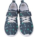 Bons Foot Prints Pattern Background Women s Velcro Strap Shoes View1