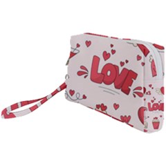 Hand Drawn Valentines Day Element Collection Wristlet Pouch Bag (small) by Salman4z