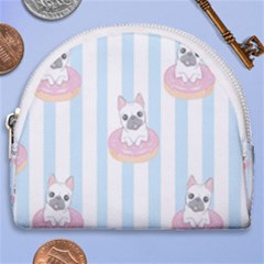 French Bulldog Dog Seamless Pattern Horseshoe Style Canvas Pouch by Salman4z