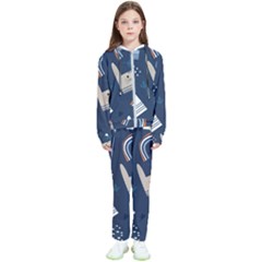 Colorful Cute Cat Seamless Pattern Kids  Tracksuit by Salman4z